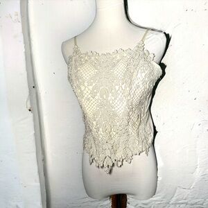 Flora nikrooz handmade lace eyelet corset XL
